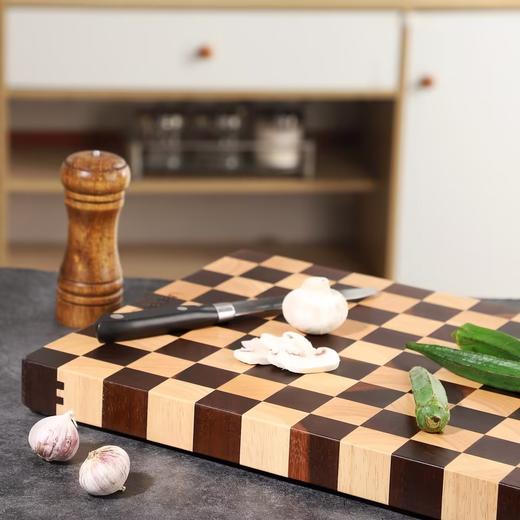 戴德纵横棋盘格实木菜板45*30*3.5cm 商品图3