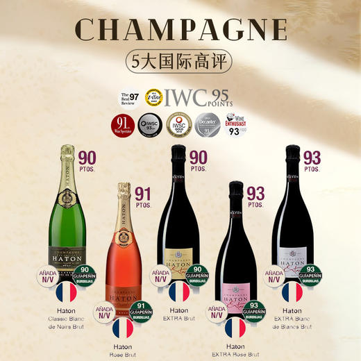 【7获国际90+分】 哈顿特级园级干香槟 哈顿特级园AOC香槟 12.5%vol 商品图3