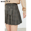 NEELLY纳俪百褶裙女春季新款小个子高腰格子半身裙A字短裙时尚N22074E04423 商品缩略图1