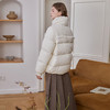 西遇小香风拼接羽绒服女冬季新款粗花呢宽松面包服短款外套12331643 商品缩略图3