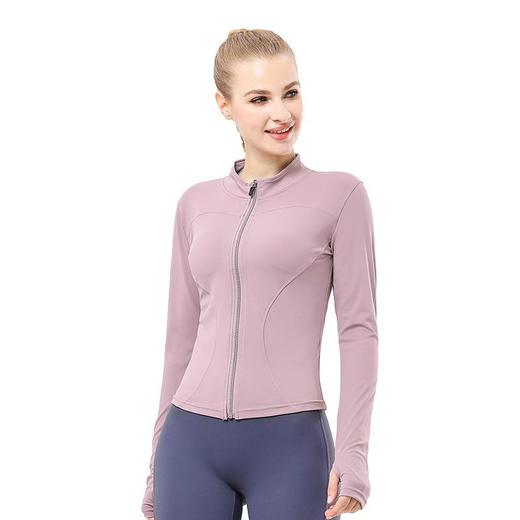 健身服女弹力紧身速干透气上衣长袖专业跑步瑜伽运动厚外套 商品图4