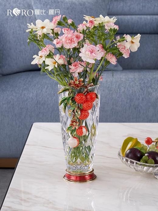 【样品特惠5折】罗比罗丹《大吉大利》花瓶摆件创意珐琅彩工艺软装饰品餐桌花瓶 商品图0