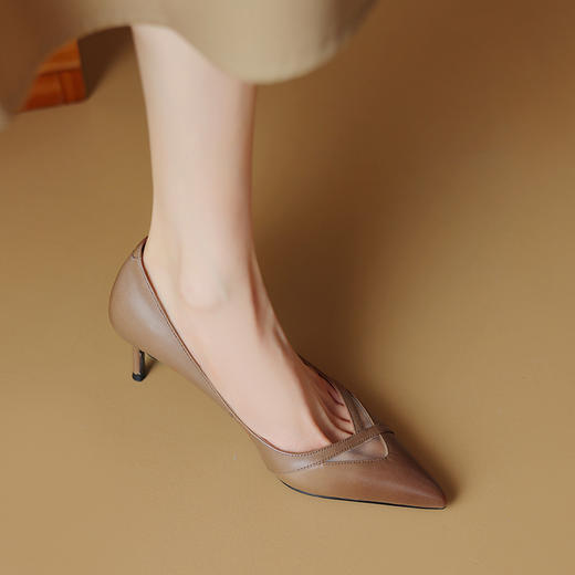 【预售5天】性感优雅，新风格细高跟里外全皮渐变色尖头高跟鞋HY&M865-1 商品图5