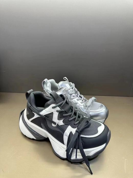 DC女鞋厚底老爹鞋女2024秋季新款真皮加绒松糕底棉鞋运动休闲鞋 商品图2