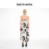 lost in echo2024春季新款设计师品牌纽结挂脖修身镂空连衣裙 商品缩略图4