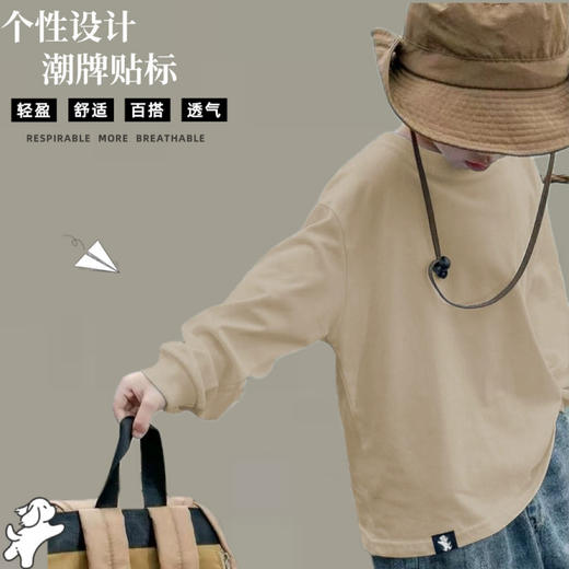 【59.9到手2件】儿童韩系潮牌纯棉T恤丨巨软糯~纯色简约 大小童男女潮款上衣 商品图4