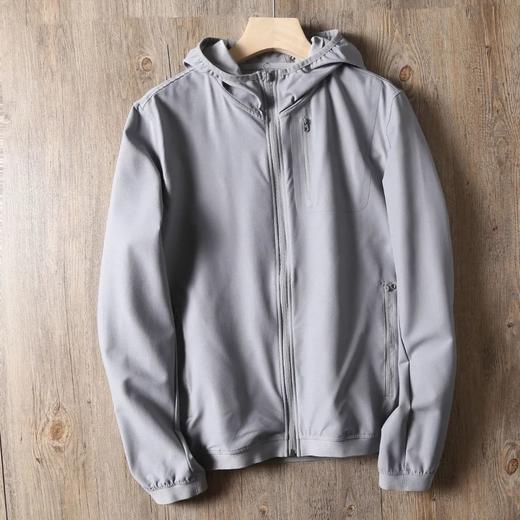 鸟同款男士运动防泼水透气连帽胸口压胶口袋弹力夹克 商品图1