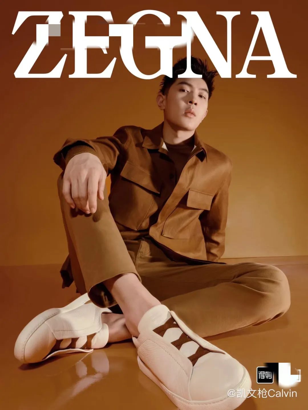 李现同款，杰尼亚平替头层牛皮板鞋