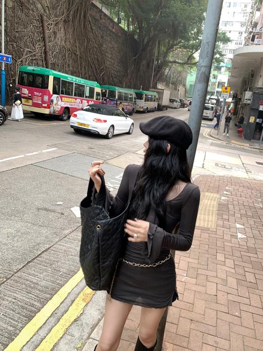 Read Nameless /深灰港风微透打底长衫 商品图14