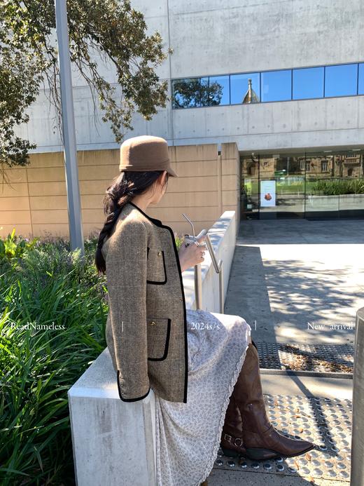 Read Nameless /骑士小香长外套+初春碎花打榄连衣裙前短后长 商品图7