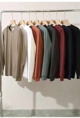 100%棉赛洛纺， 男士长袖打底系列T恤