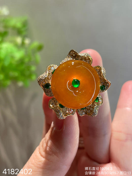 4182402，平安扣戒指吊坠。具体价格微信咨询 商品图2