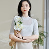 【显瘦针织衫】2026春季新款优雅知性半透烫钻修身上衣女0474 商品缩略图4