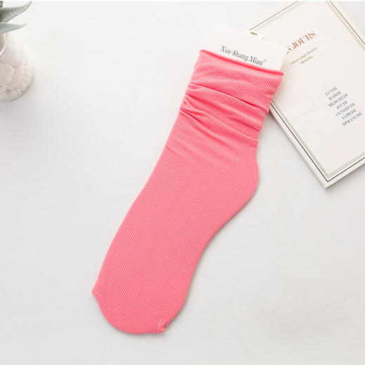 夏季薄款【袜子女袜冰冰袜 天鹅绒冰丝袜】中筒日系堆堆袜 轻薄舒适 ins潮搭长袜 商品图11