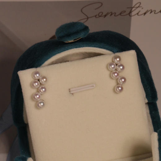 甄珠贝 葡萄耳钉 精品淡水4-5mm 925纯银 商品图10