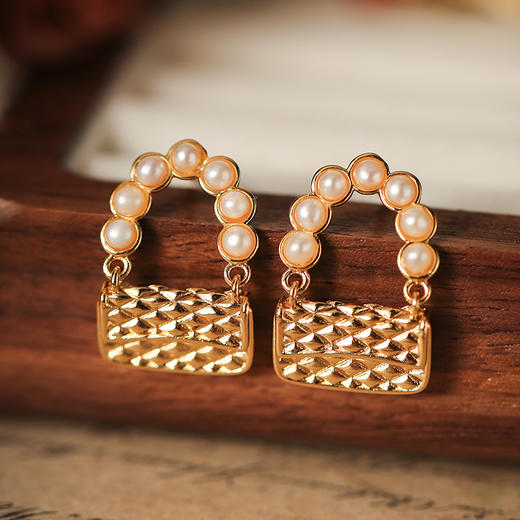 Manreya玛芮雅“时尚巴黎”淡水珍珠耳饰法式小众复古 商品图1