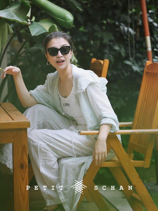 PETIT SCHAN小闪 CLO#318 floating dream 浮生若梦 日本进口光泽感面料亚麻混纺秋冬松紧腰直筒裤 商品图2