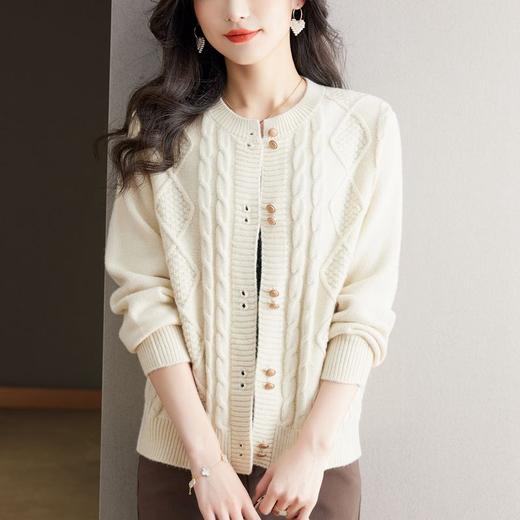 小款毛衣外套，春装女新款圆领洋气配旗袍裙子外搭时尚针织开衫CC-XX-3880 商品图2