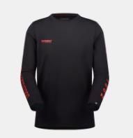 24/25MAMMUT长T恤QD Logo Print Longsleeve T-shirts AF Men black-mammut red PRT3 商品图0