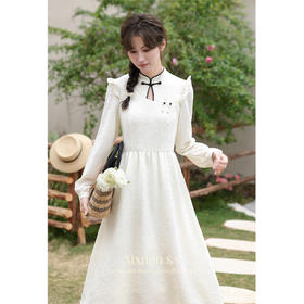 鹿向南《踏雪寻梅》新中式连衣裙L33815