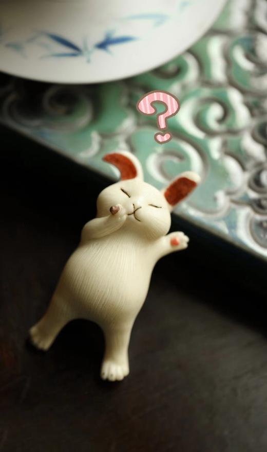 躺平兔°鹿角茶宠/摆件/把玩件 商品图0
