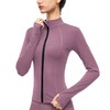 新款磨毛健身服外套女紧身拉链上衣显瘦立领运动长袖裸感瑜伽服饰 商品缩略图4