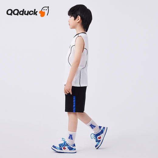 【清仓捡漏】【120-165】【可可鸭】男女童夏季短袖运动套装背心短裤（上衣：棉100% 裤子：棉95%氨纶5%） 商品图5