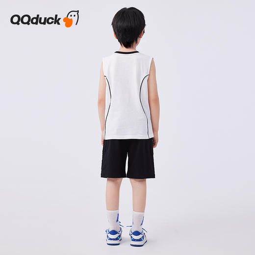 【清仓捡漏】【120-165】【可可鸭】男女童夏季短袖运动套装背心短裤（上衣：棉100% 裤子：棉95%氨纶5%） 商品图6