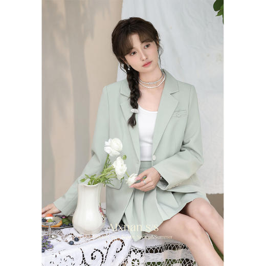 【65折秒杀】鹿向南《绿色际遇》小香风时尚半身裙女L33818BQ 商品图3