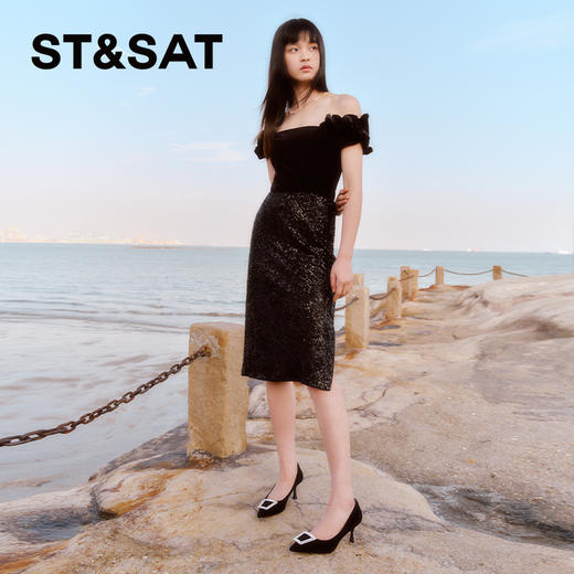 星期六法式气质尖头细高跟SSC1111055 商品图3