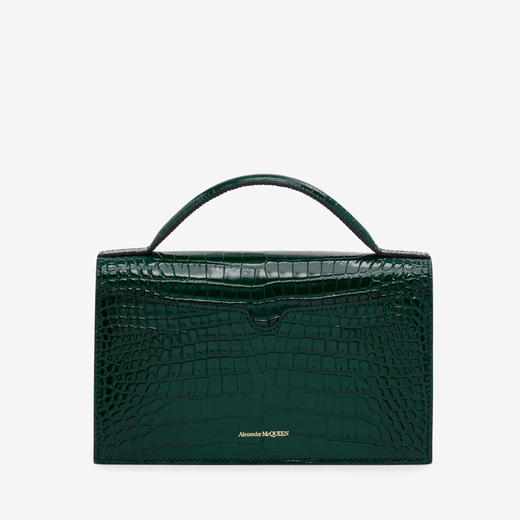 ALEXANDER MCQUEEN 亚历山大.麦昆 女士绿压花鳄鱼小牛皮骷髅提胯包 绿色 732798 1HB0G 3120 商品图2