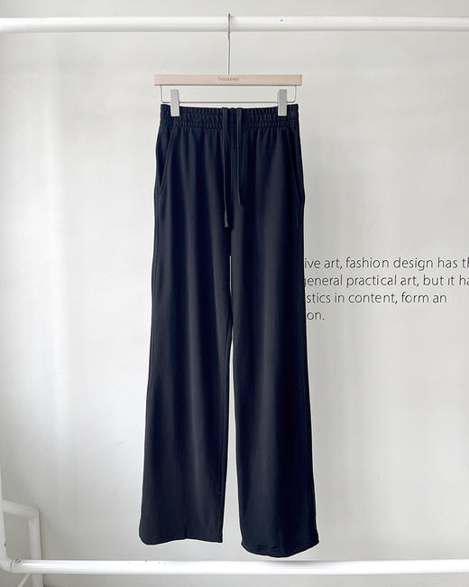 现货 THS 3.2-限时 艾克妮家 显腿长 简约直筒裤 纯棉磨毛休闲裤 2色 BJ3112 商品图7