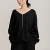 weyo大V领半拉链插肩袖女卫衣外套宽松版上衣880008 商品缩略图0
