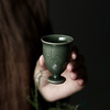 禺沐青云 严少英 兰花高足杯 龙泉青瓷薄胎厚釉梅子青茶杯青瓷品茗杯名师手作主人杯个人杯 商品缩略图0