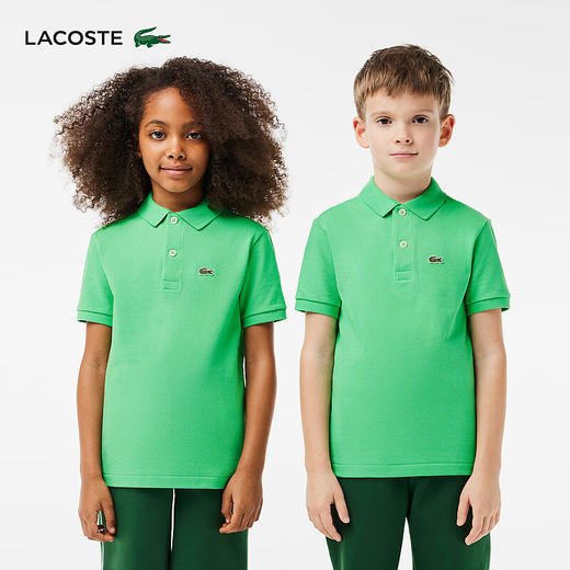Lacoste法国鳄鱼童装新款简约纯色短袖Polo衫PJ2909-98 商品图0