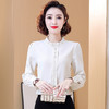 QB5823职业白衬衫女士秋冬立领气质长袖衬衣2024新款工装正装工作服套装 商品缩略图3