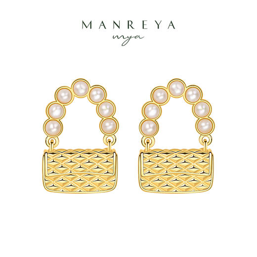 Manreya玛芮雅“时尚巴黎”淡水珍珠耳饰法式小众复古 商品图0