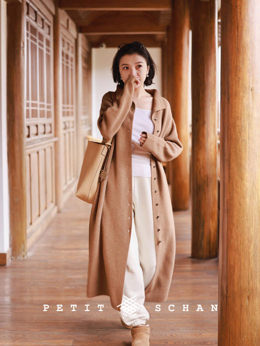 【经典款】PETIT SCHAN小闪 CLO#174 O₂ 氧气 日本岛精无缝一体成型超细美丽诺纯羊毛方领针织衫 商品图2