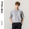 PINLI品立夏季新款男士圆领落肩纯色短袖T恤打底衫GD231111021 商品缩略图2