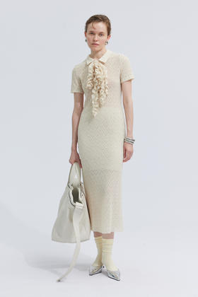 蕾丝短袖连衣裙