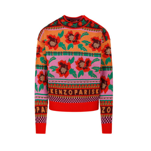 KENZO 高田贤三 女士提花羊毛针织衫 混色 FD62 PU420 3CJ 22 商品图0