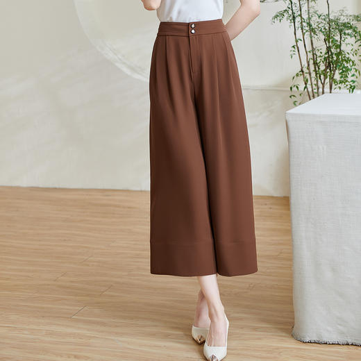 剩S/XXL 【高腰裤裙】2025春季新款时尚休闲宽松直筒百搭八分裤 商品图1