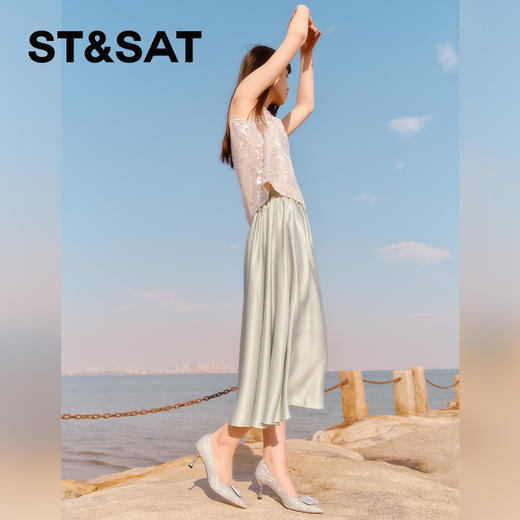 星期六气质尖头钻扣细高跟SSC1111108 商品图3