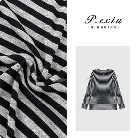 04-6潘依绣丁丁宠粉【果冻条纹T】慵懒随性休闲长袖T恤汉服 SH98810