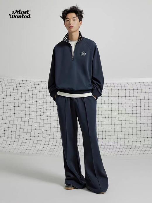 mostwantedlab彩虹/M2412018/休闲百搭运动撞色罗纹长袖polo卫衣男女春上衣 商品图3