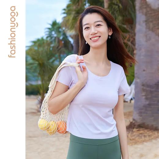 凡圣瑜伽无痕贴合一体杯短袖 FC14301 商品图6