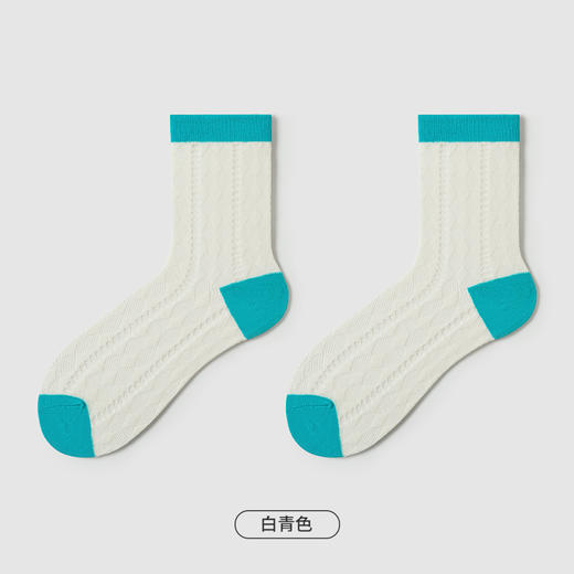 都市丽人时尚系列中筒袜女精梳棉袜子薄款中筒袜LC4EA3 商品图3