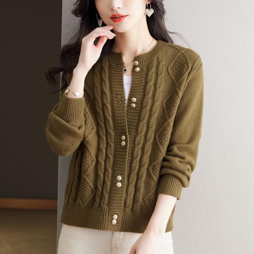 小款毛衣外套，春装女新款圆领洋气配旗袍裙子外搭时尚针织开衫CC-XX-3880 商品图0