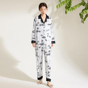 康妮雅女式长袖长裤开襟套装