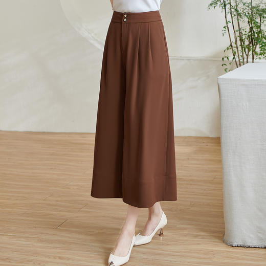 剩S/XXL 【高腰裤裙】2025春季新款时尚休闲宽松直筒百搭八分裤 商品图3